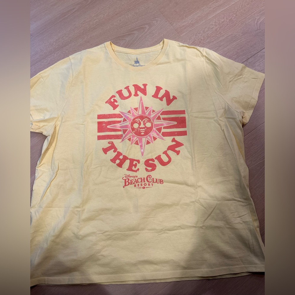 Disney beach club T-Shirt with Red Graphic